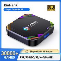 KINAHNK Super Console X8 Retro Video Game Console 30000 Video Games for Emulator PSP/PS1/DC/SS/N64/MAME 8K Output Kid Gift