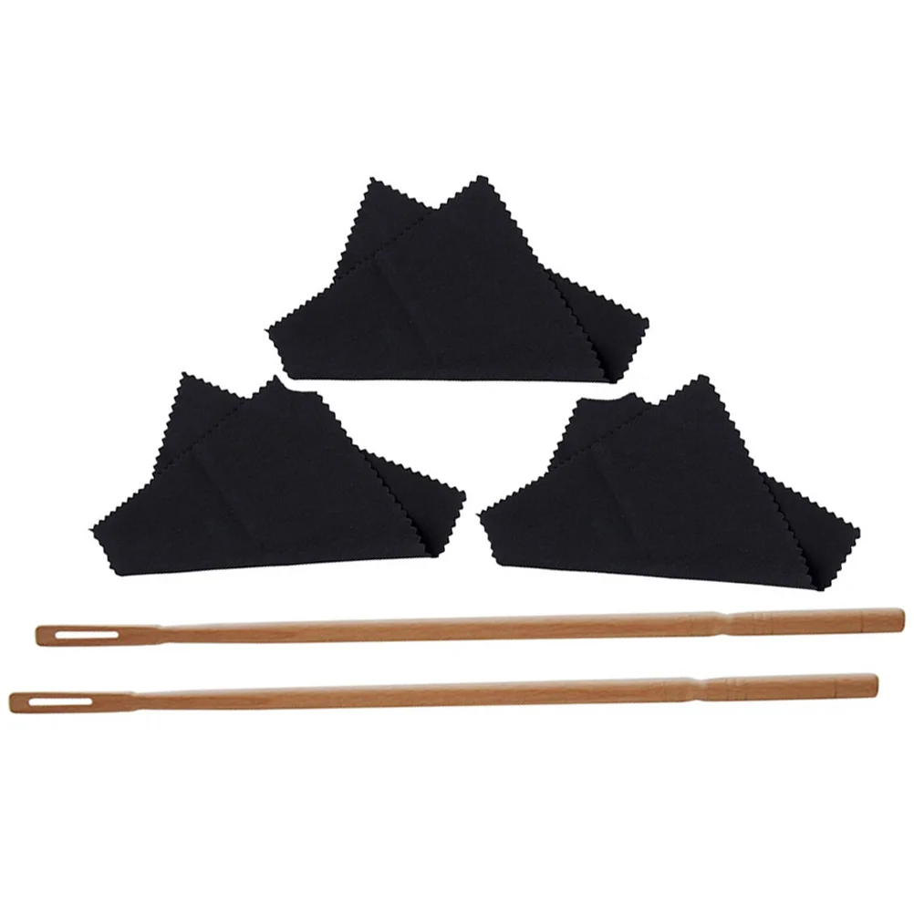 

Flute Cleaning Rod Maintenance Kit Cloth Stick and Accessory Polishing for Fabric Cleaner Cloths