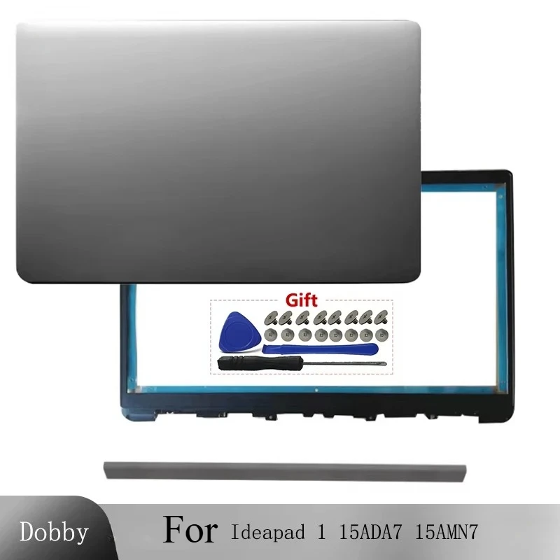 For Lenovo IdeaPad 1 15ADA7 15AMN7 2022 Screen Back Case Front Bezel Frame LCD Top Cover Hinges Shell Laptop Repair Case Silver
