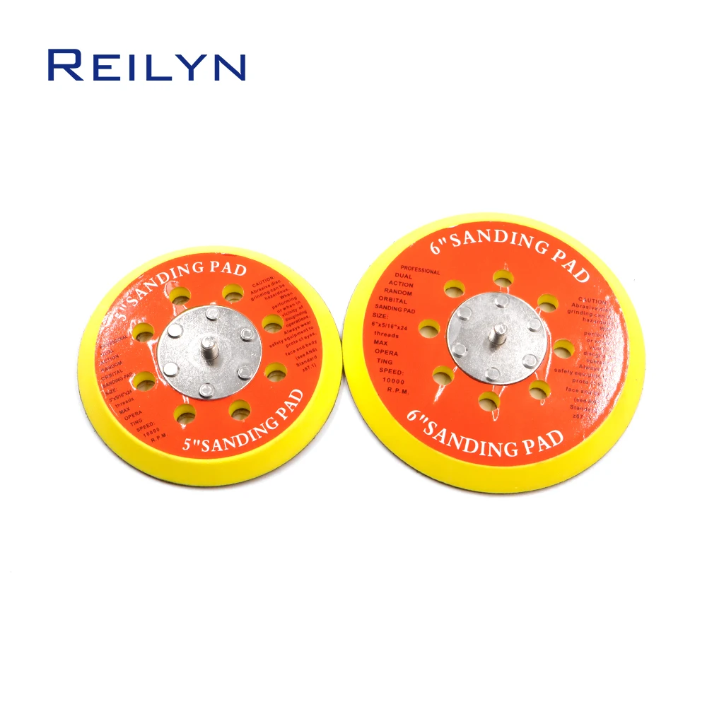 Backing Pad Sandpaper 5/6 Inch 8Hole Polishing Disc Hook-loop Backing Pad for Pneumatic Sander Tool