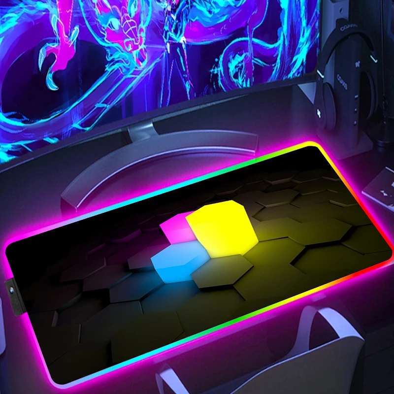 Tapis de souris de jeu hexagon - Mouse Pad Extended Rgb avis et prix