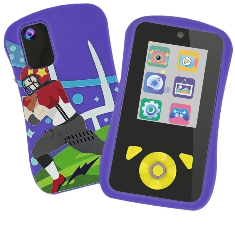 Mobiele telefooncamera voor kinderen, HD-camera voor kinderen met dubbele camera, foto- en video-opname in cartoonstijl