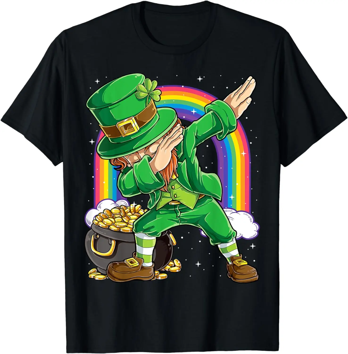 St Patricks Day Dabbing Leprechaun Men T-Shirt