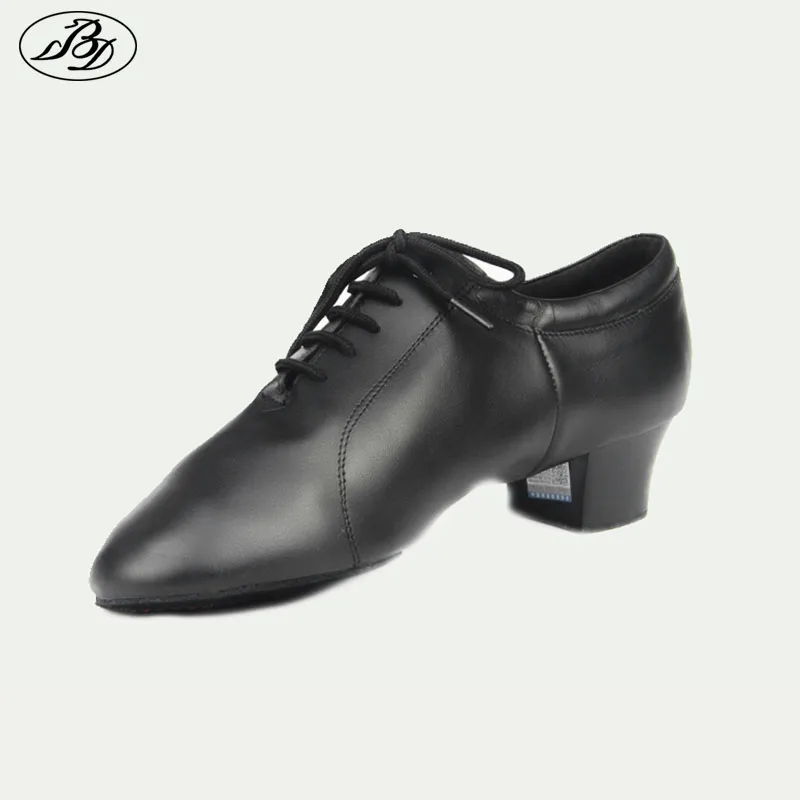 BD Men Latin Dance Shoes Genuine Leather Split Outsole Dancing Shoe Ballroom Dancesport Dance Sneake Shoe Samba Chacha Jive