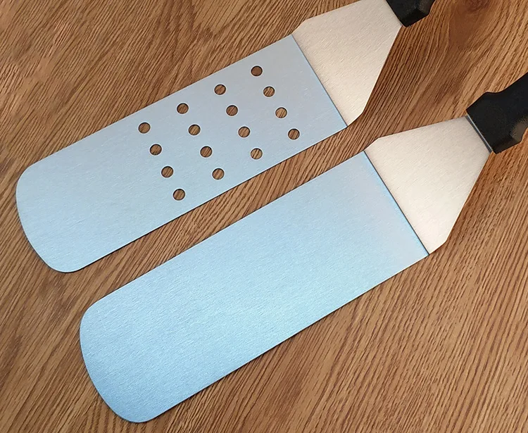 Kitchen Stainless Steel Scraper Cooking Spatula Barbecue Spatula Plate Barbecue Spatula Hamburger Spatula Cooking Utensils