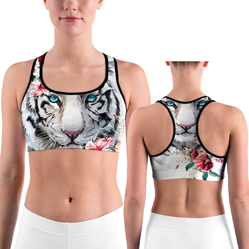 Women's Tiger Pattern Sports Bra, Yoga, Muay Thai, Sanda, Martial Arts, Sports Underwear, Swimsuit, Fitness Set