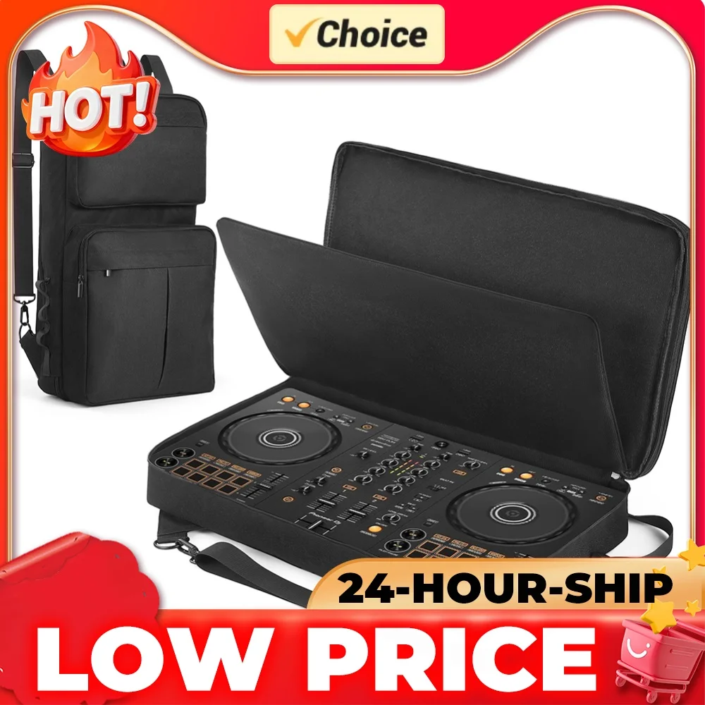 DJ Backpack for Pioneer DDJ-400/DDJ-FLX4 for Roland DJ-202 DJ Mixer Case DJ Controller Case Adjustable Shoulder Strap