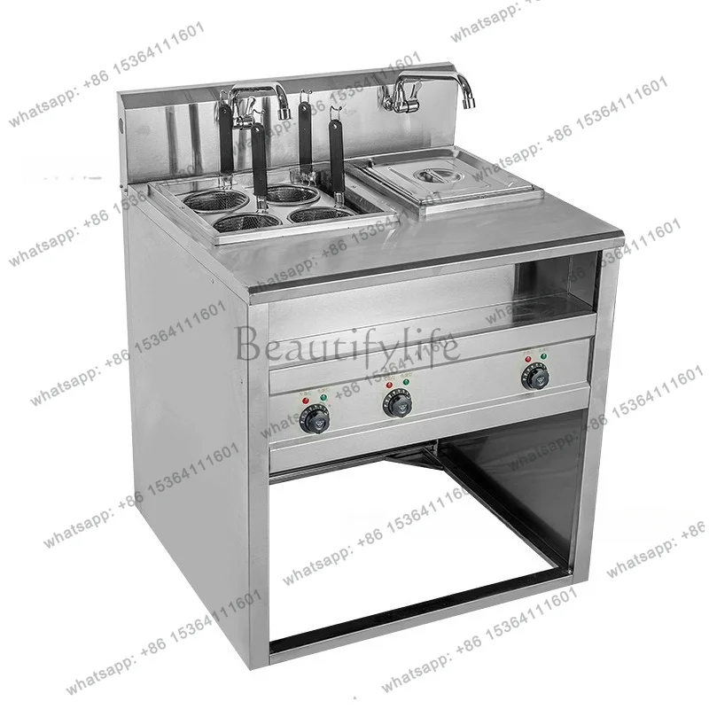 Commercial electric heating 4-hole noodle cooking stove Electric heating 4 holes One point one soup pool two points one soup