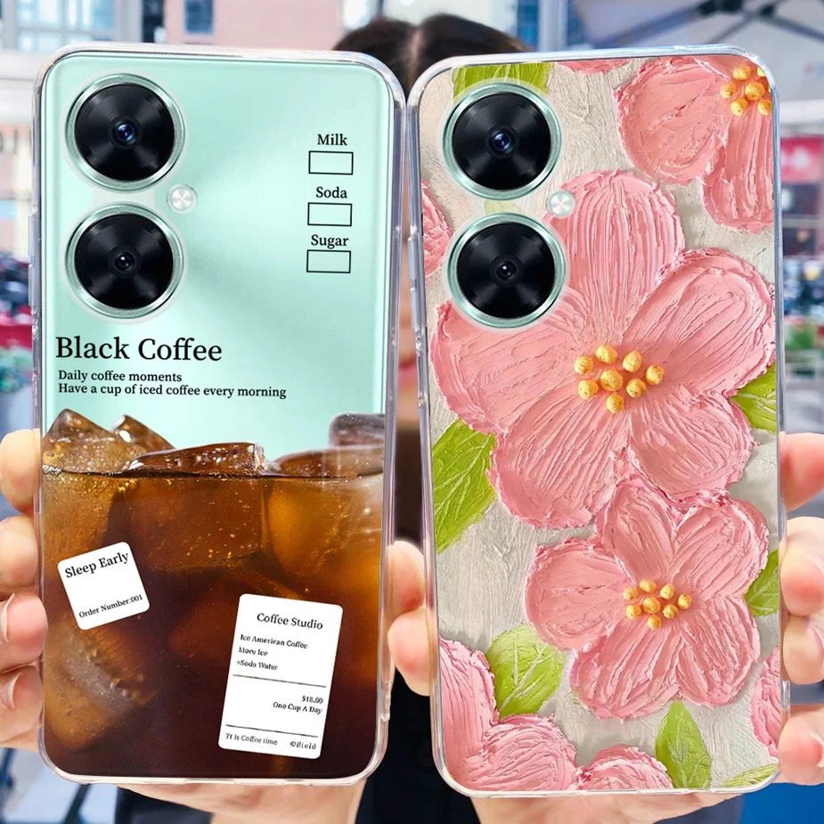 For Huawei Nova 11i Case MAO-LX9 Luxury Painted Back Cover 6.8\'\' Clear Silicone Phone Case For Huawei Nova 11i Nova11i Soft Bags