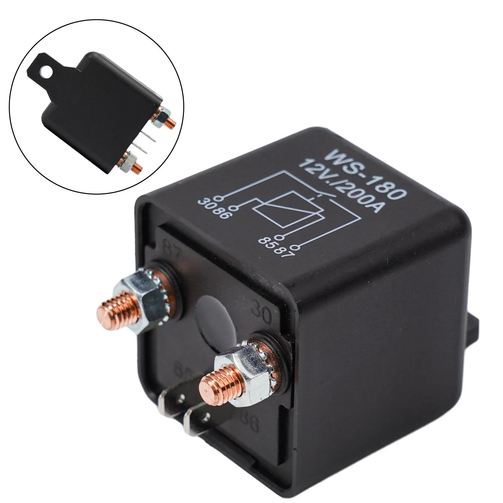 Car Battery Separator Coupler Power Switches 4Pin Dual Battery Isolators Relay 200A 12V Battery Circuit Cutters Auto Accessories