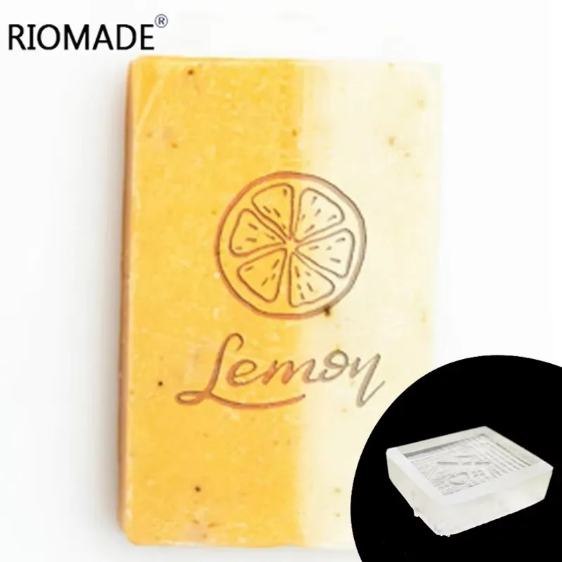 Olive Lemon Lavender Soap Stamp Transparent Natural Custom Stamps For Making Soap Acrylic Chapter With Handle Seal Customize