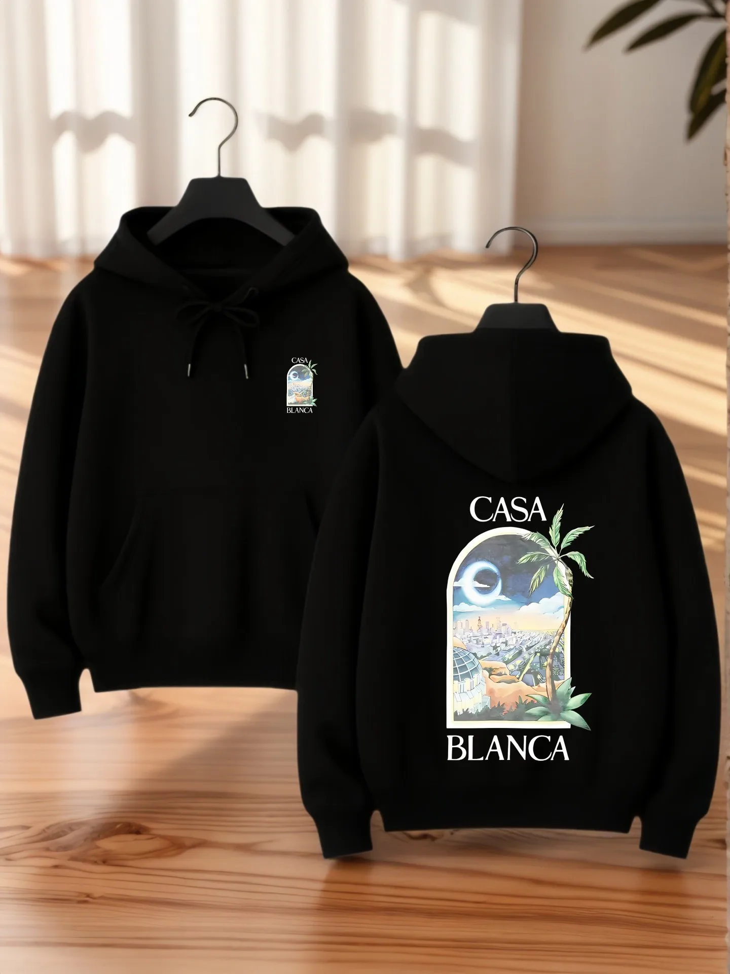 سترة بقلنسوة أساسية مطبوعة برسومات مارلين مونرو، جمالية عتيقة، مزيج من القطن، ملابس يومية كاجوال للنساء