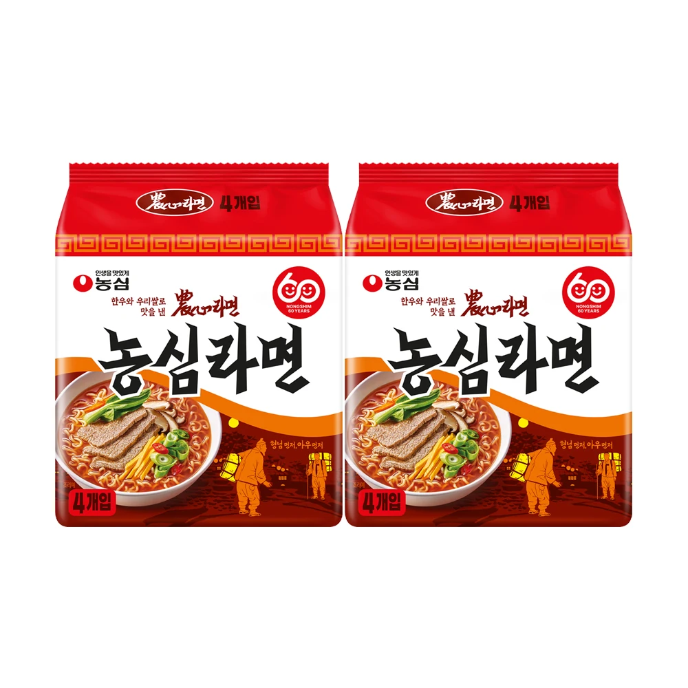 Nongshim myeon 8 قضبان ، g X 8 قضبان