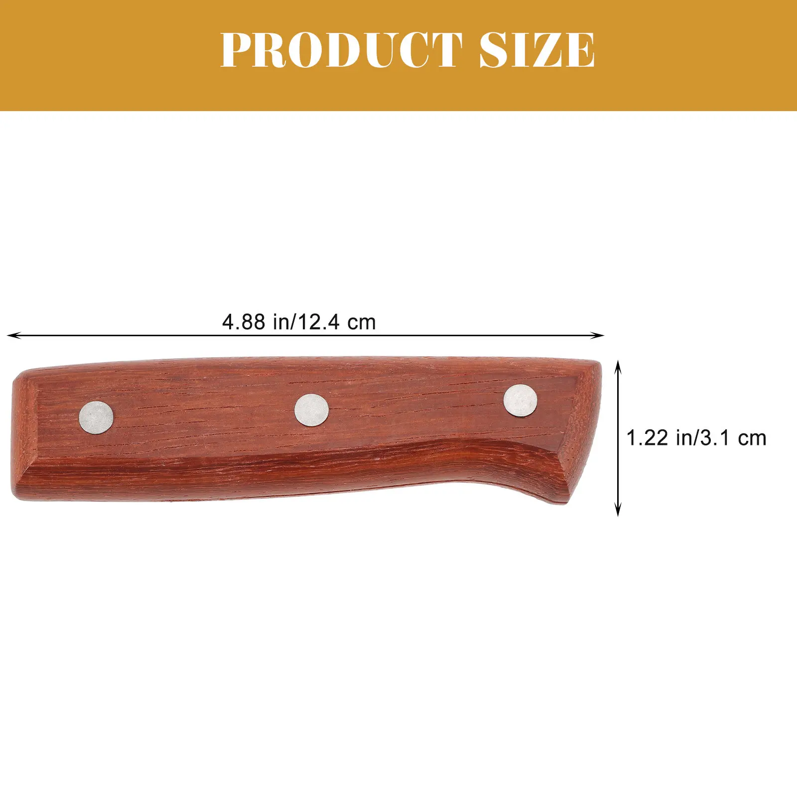 1Set Professional Wooden Cutter Handle Replacement for Kitchen Knife Tools Ergonomic Resistant Smooth Polished view 3