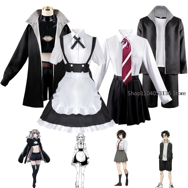 Disfraz de Anime CALL OF THE NIGHT Nanakusa Nazuna, disfraz de Aldult Unisex, chaqueta con capa fresca, traje de Halloween para dentadura postiza Loli Maid