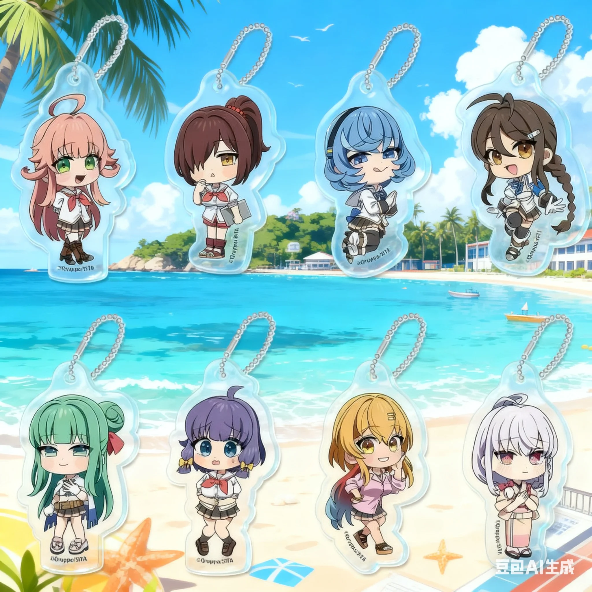 لعبة Nukitashi سلسلة مفاتيح مصنوعة من الأكريليك قلادة حقيبة سيارة المفاتيح الهاتف الخليوي قلادة الحاضر هدايا مهرجان Firend