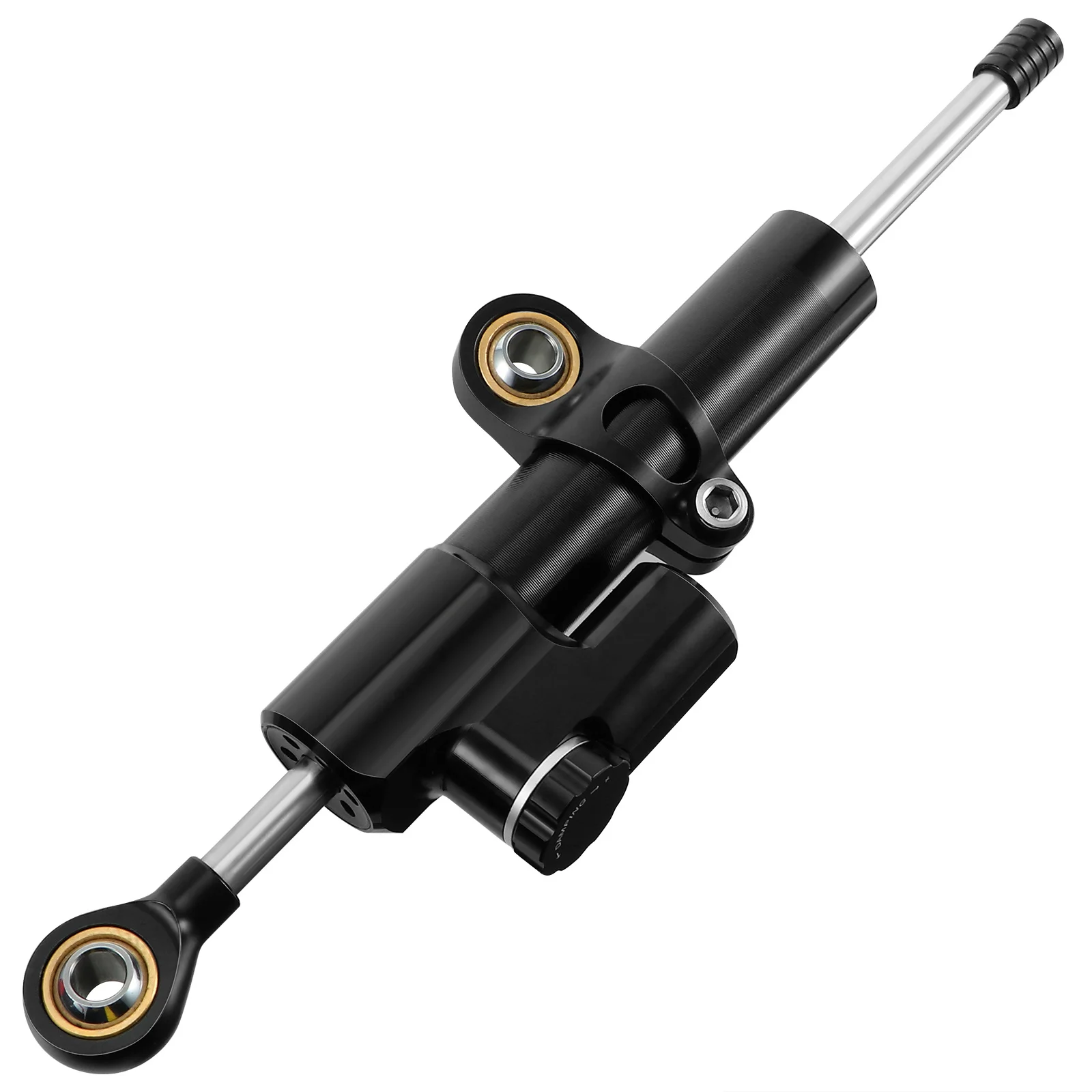 Amortisseur de stabilisateur de direction universel pour moto, en alliage d'aluminium, système d'amortissement sensible à la vitesse, installation facile, antirouille, léger