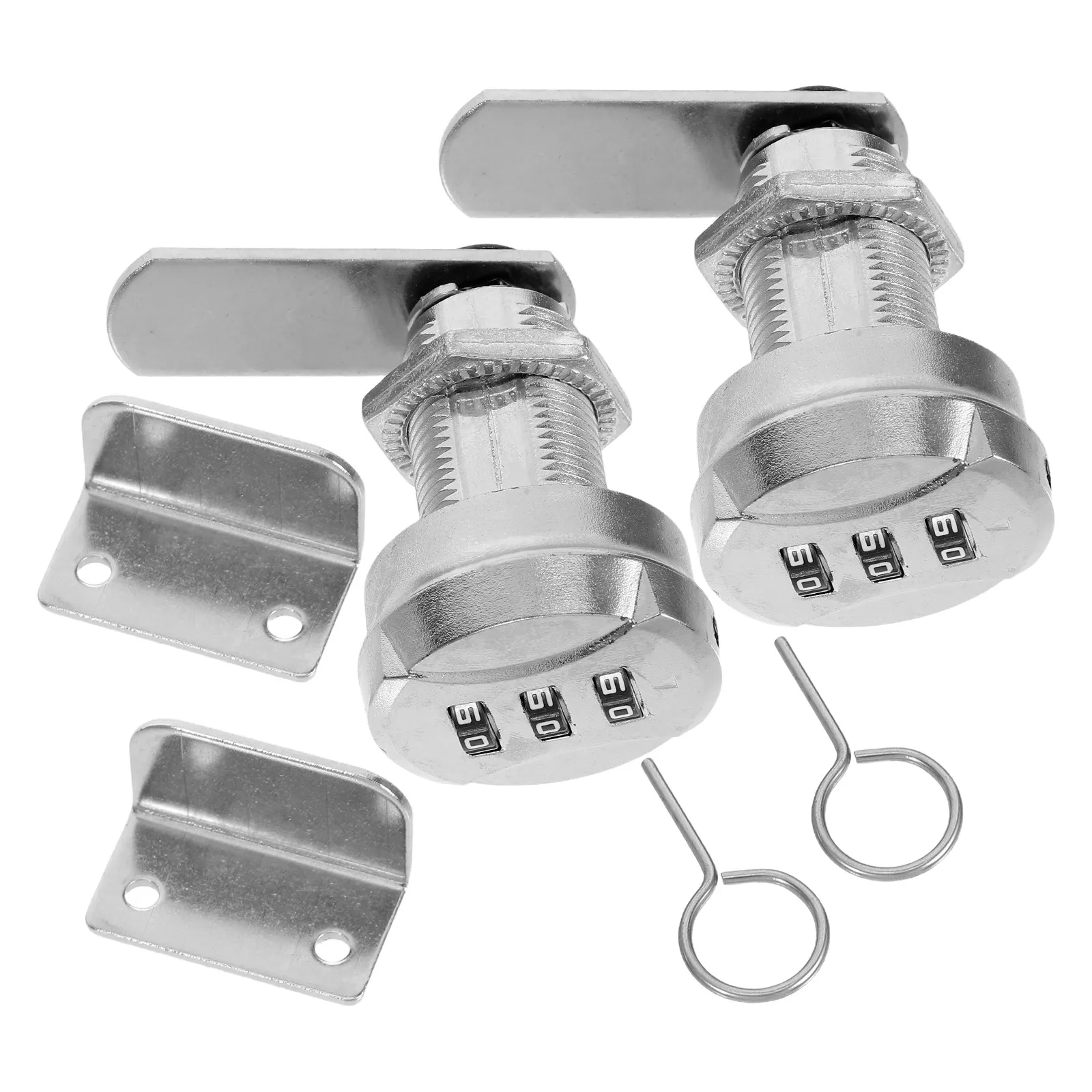 2Sets Mechanical Combination Cabinet Lock Zinc Alloy Password Drawer Lock for Dressers Closets Showcases Counters File Cabinets