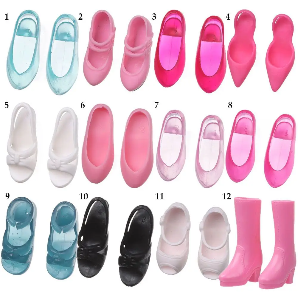 Plastic Fashion Female Accessories Doll Shoes High Heels Shoes 1/6 Dolls Boot