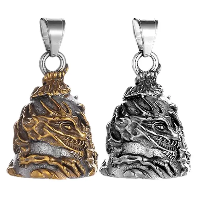 

Lucky Bell for Motorcycle Novelty Dangling Dragon Metal Guard Bell Motorcycle Riding Amulet Pendant Rider Jewelry Gift