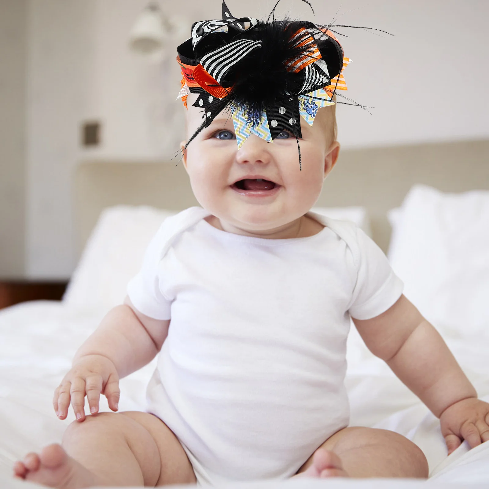 

2 шт. повязка на голову с бантом на Хэллоуин, эластичный головной убор для душа, праздничное платье, повязка на голову с бантом