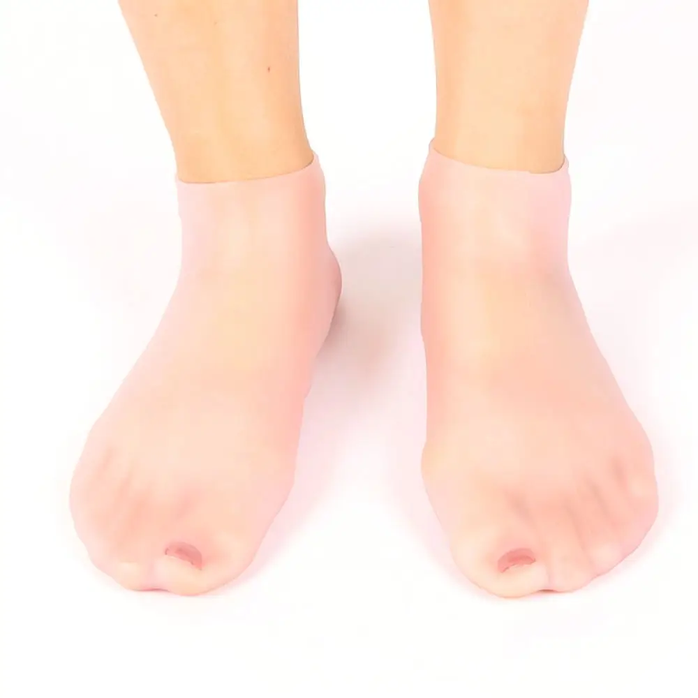 Soft Silicone Foot Socks Moisturizing Gel Protector Heel Anti Crack Skin Care Pad Comfortable Pedicure SPA Therapy Tool