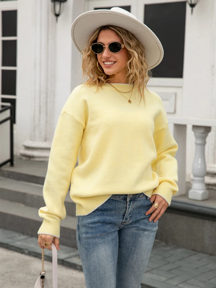 

New Winter Woman's Backless Lace-up Sweater,Long Sleeve Sweaters,Elegant Sweaters,Cozy Sweaters,Pullover Sweaters For Ladies