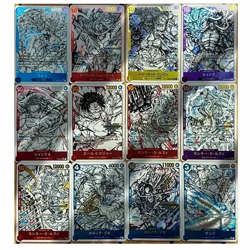 One Piece Card DIY Chopper Boa Hancock Zoro Luffy Ace Sabo Boys Anime Collectible Cards Christmas Birthday Presents