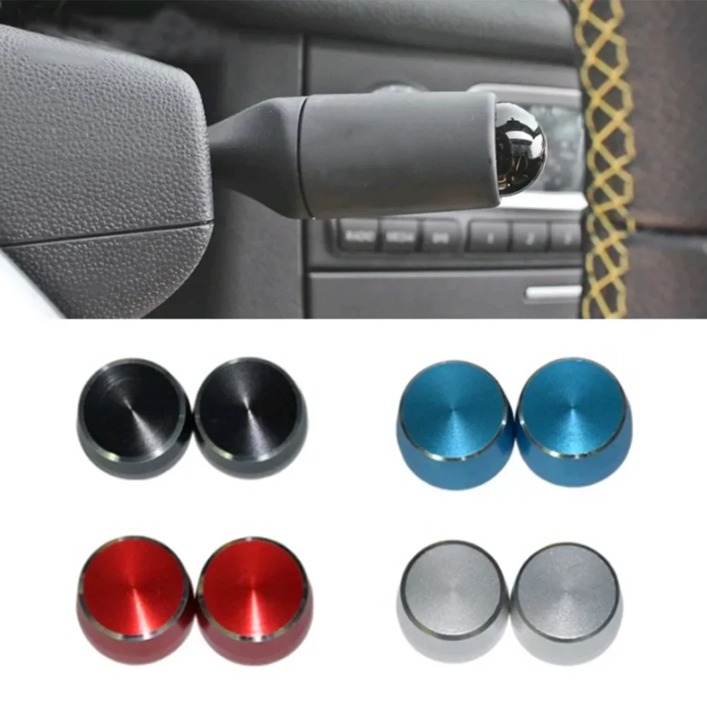 2Pcs Car Decoration Dial Lamp Switch Cover Car Wiper Gear Cap Decorative Car Styling Fit for Benz Smart Fortwo 451 2009-2014