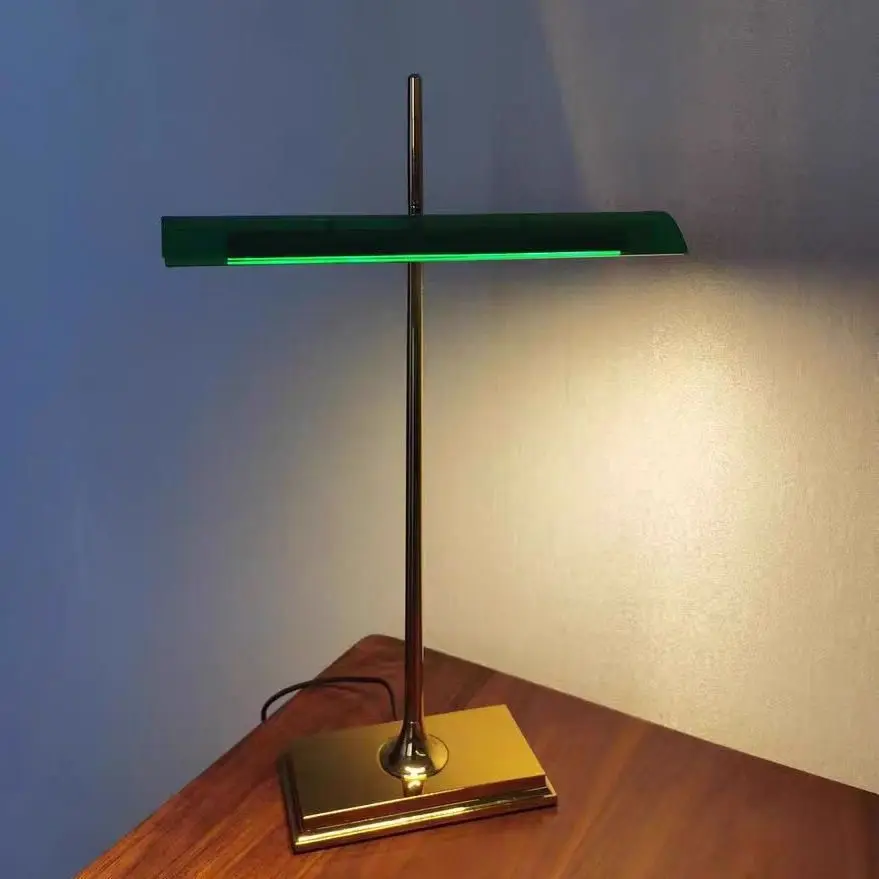 Shop Goldman Table Lamp Nordic Designer Retro LED lampe verte vintage Bedroom  Decoration Minimalism bankers lamp