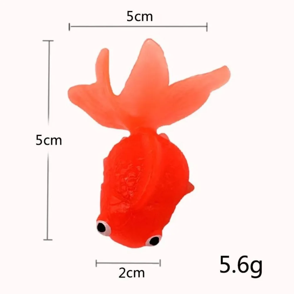 Simulated Soft Glue Goldfish Fishing Toy Artificial Aquarium Decorations Plastic Fish Tank Ornaments Floating Fish Fishing Toys