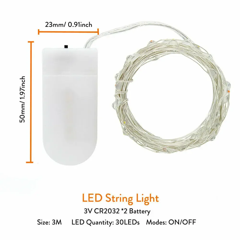 8 Colors 1M 2M 3M LED String Light Cork Fairy Lights Garlands Holiday Lamp Battery Powered for Xmas New Year Christmas Decor