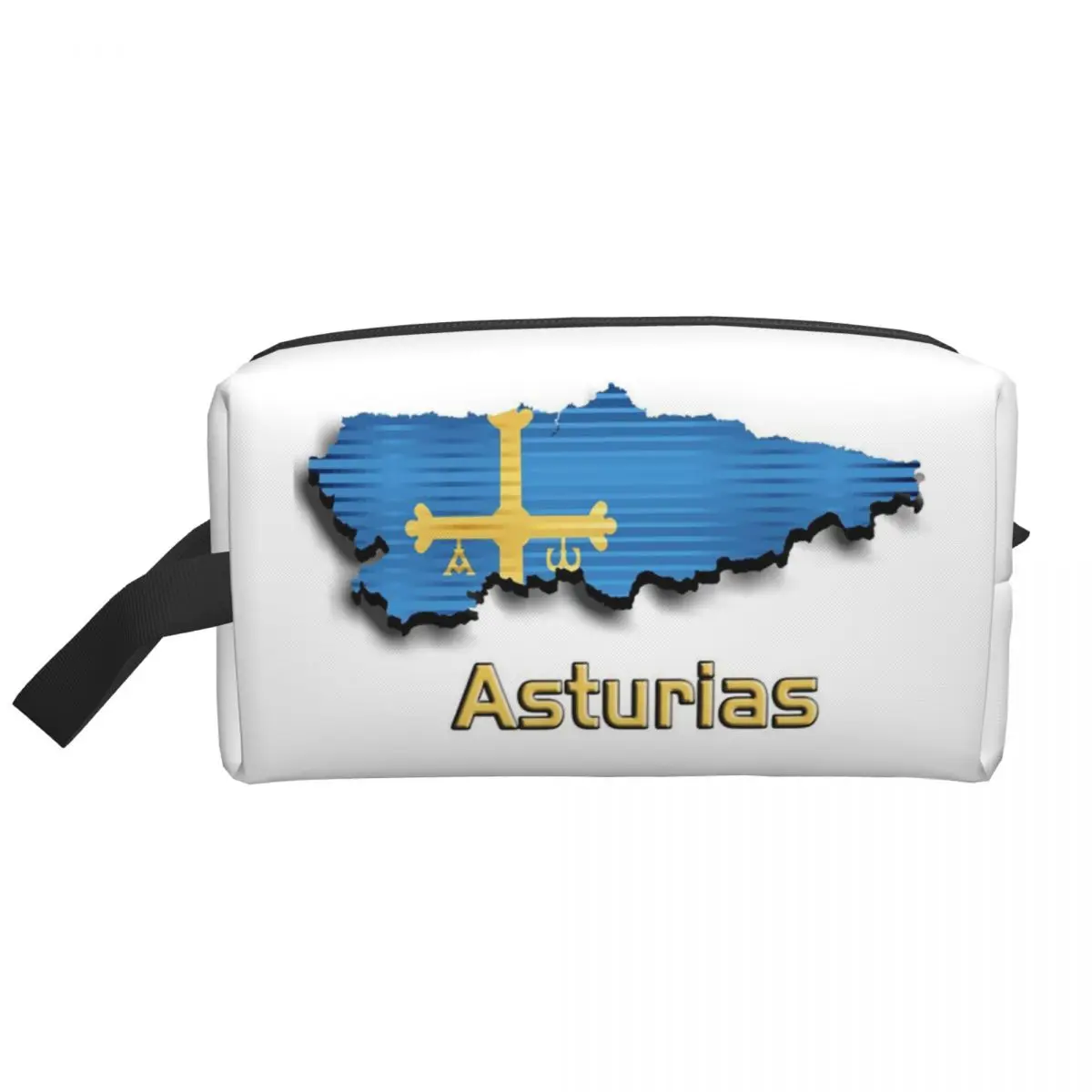 

Asturias Flag Women Cosmetic Bags Travel Makeup Organizer Pouch Toiletry Storage Dopp Kit Case Pencil Case