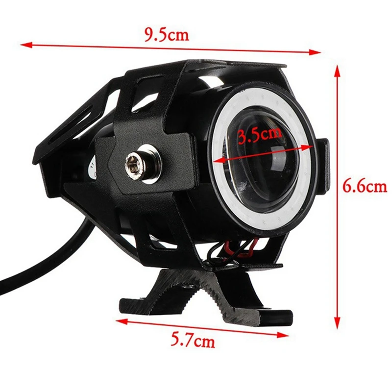 U7 Electric Scooter LED Spotlight Highlight Flashing Angel Eyes Motorcycle LED Light For Electric Scooter Remodel Easy To Use D