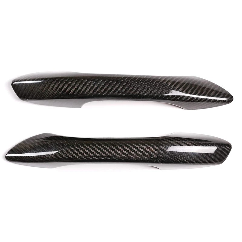 Car Exterior Door Handle Cover Trim Accessories Dry Carbon Fiber Parts For Porsche 911 2012-2018 718 2016-2019, Without Holes