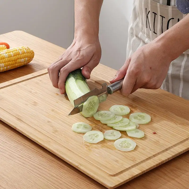 3 In1 Peeling Knife Stainless Steel Multifunctional Vegetable Fruit Peeler Cutter Easy Slicing for Home Kitchen Use
