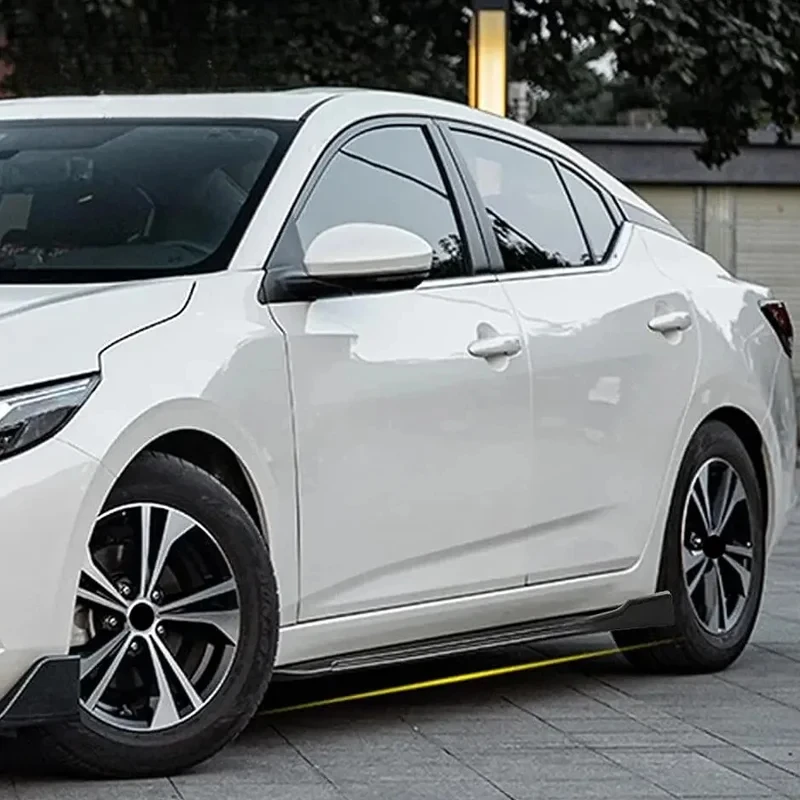 High Quality Racing Style 8Pcs ABS Gloss Black 2.2M/86.6inch Side Skirts Extension Rocker Panels Lip Bumper 3 Series G20