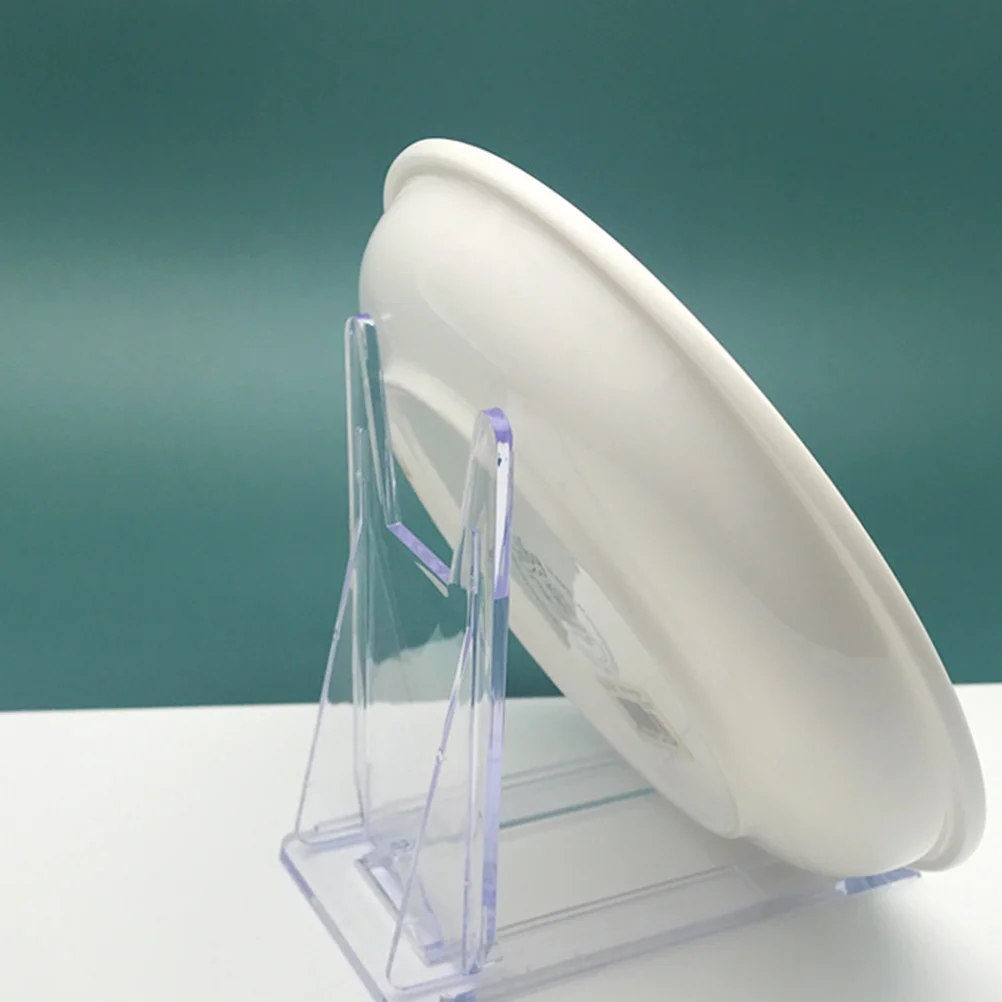 

6pcs Plastic Stands Transparent Storage Transparent Display Shelf Holder For Plates Bowls Photo Frames Led Lights Display Shelf