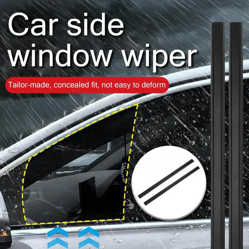 2PCS Rubber Weather-Proof Wiper Set Car Side Window Wipers Auto Window Multifunctional Wiper Vehicle Accessories