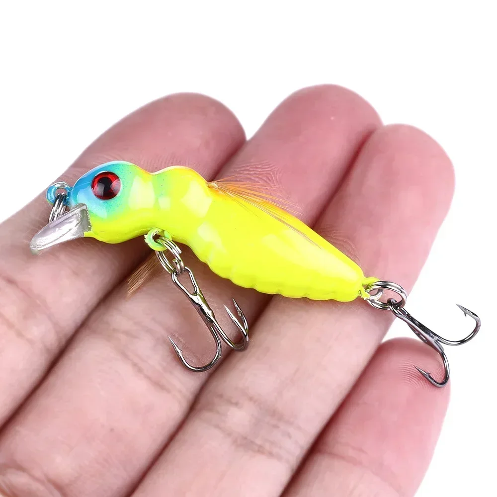 ZWICKE 1pcs Artificial Bee-Shaped Fishing Bait 45mm 3.5g Insect Bumblebee Fishing Lures Topwater CrankBait Bass Fishing Tackle