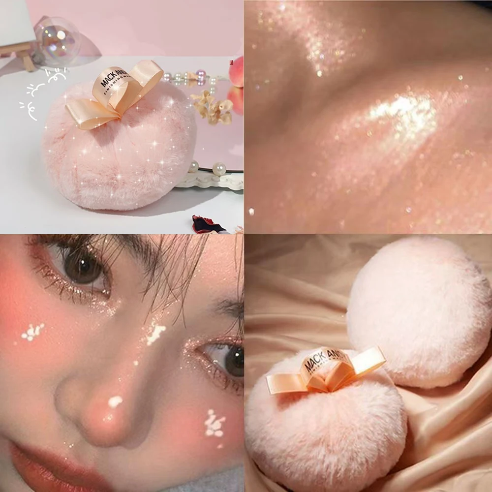 Poudre à paillettes surligneur, maquillage pour le corps, éclaircit le visage naturel, fard à joues féerique, poudre de tapotement, ajout de lustre