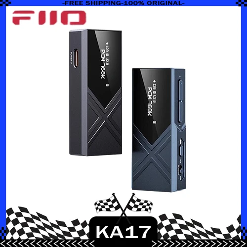 Fiio KA17 USB Hifi Dac ポータブル オーディオ デコーダー、デュアル Es9069q Pcm768 Dsd512 3.5/4.4mm 出力カスタム Android Ios Mac Win10 用