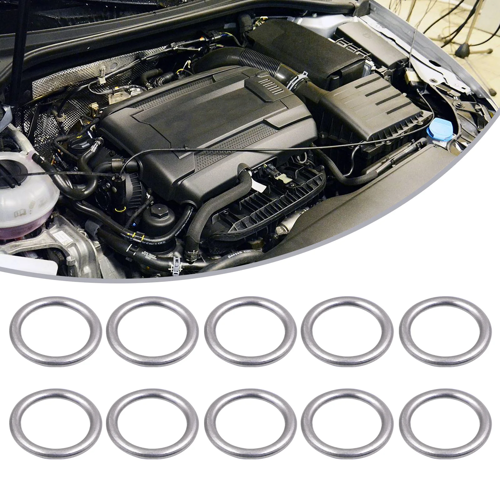 Thread Oil Drain Sump Plug Gaskets M14 Crush Washer Seal Ring Car Engine For Audi A4 A6 Q3 Q5 For VW Touareg Golf Skoda N0138157