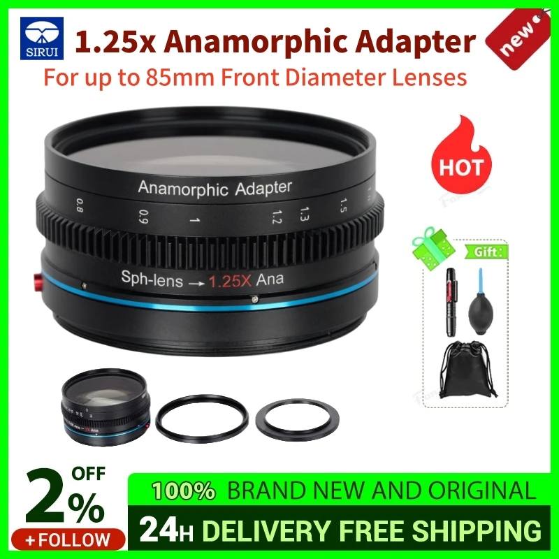 SIRUI 1.25x Anamorphic Squeeze Adapter For up to 85mm Front