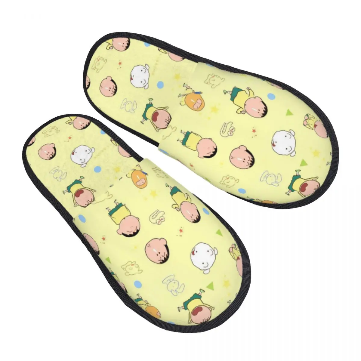 Shins-chans Anime Bedroom Slippers with Memory Foam Slipper Gift for Unisex House Shoes with Anti-Skid Sole