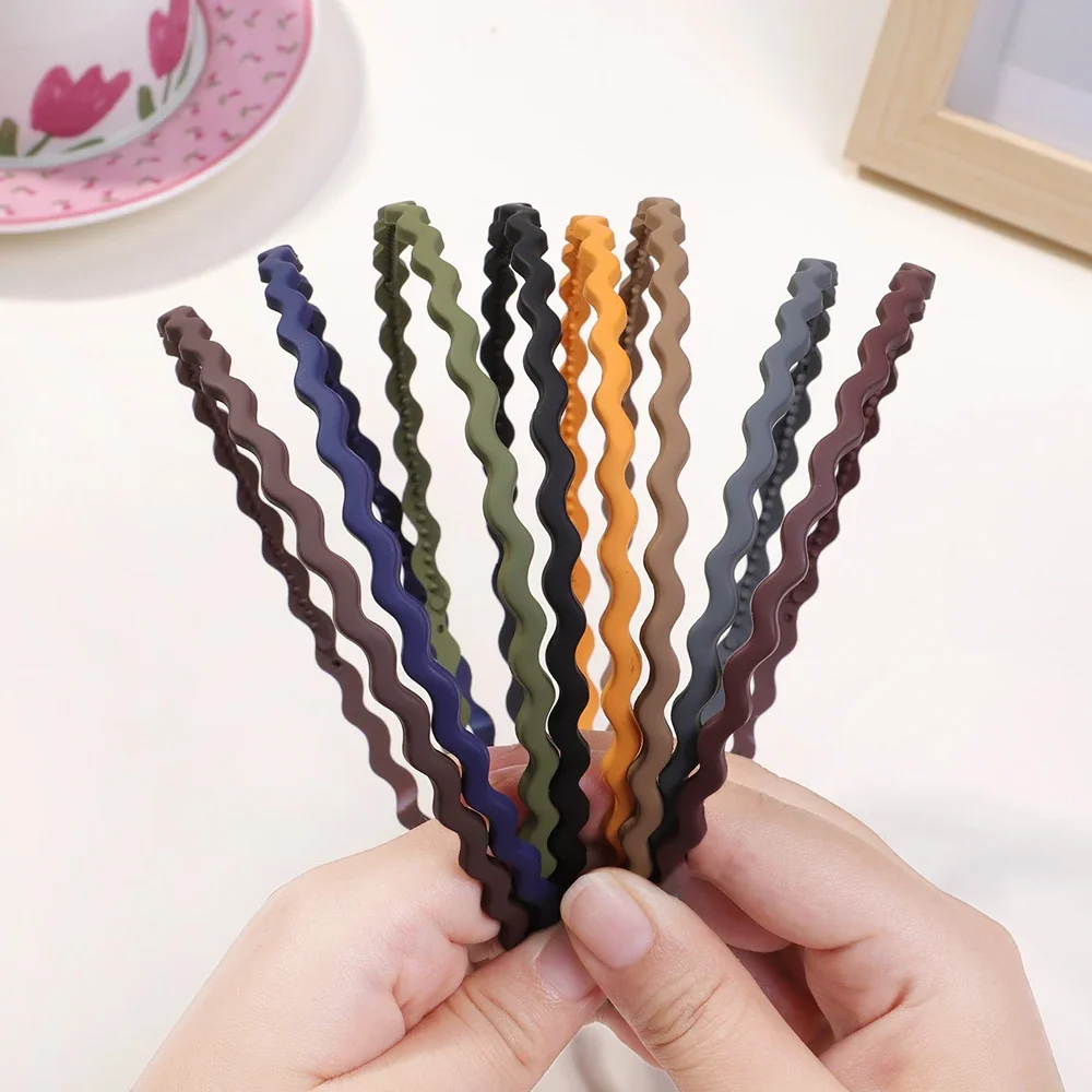 10 Pcs/set Wavy Headbands,Skinny Thin Non-Slip Flexible Hair Bands Simple Hoops Kids Hair Accessories Women Headwear Gifts