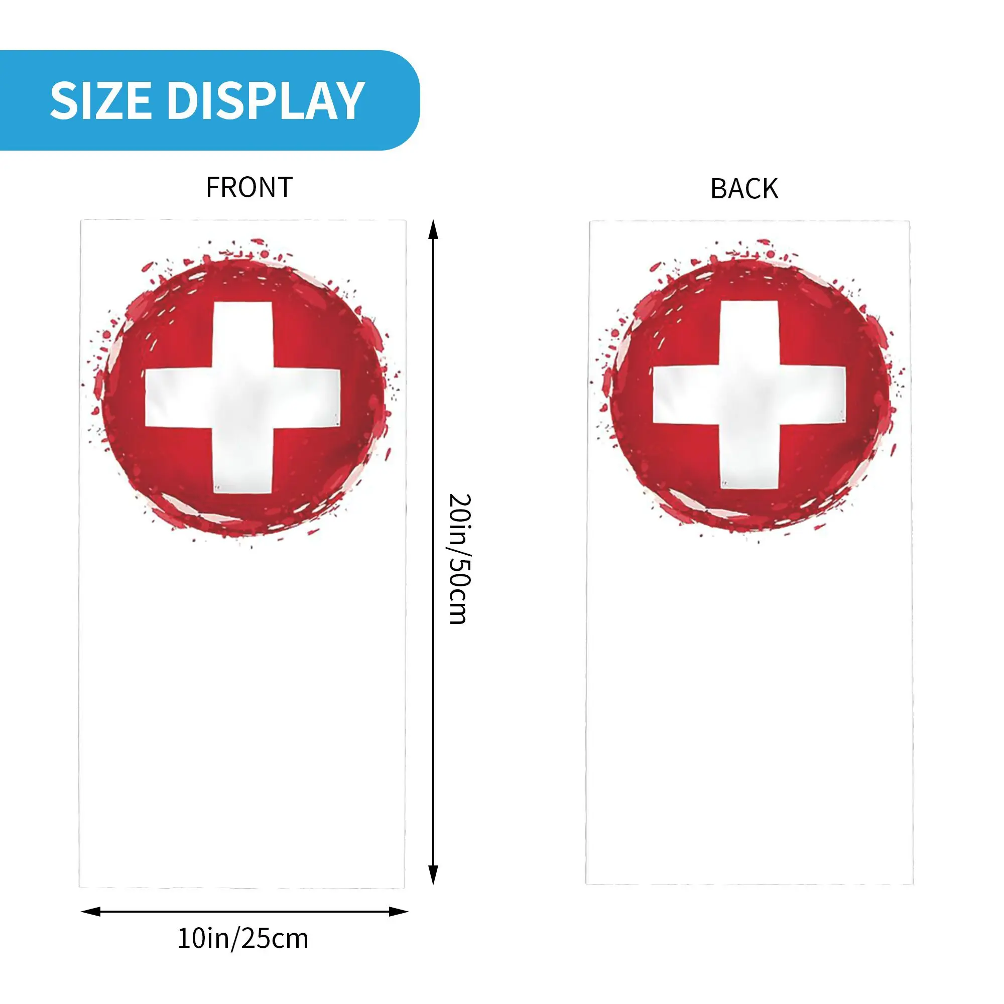 스위스 스위스 국기 두건 넥 게이터 프린트 랩 스카프 남성 여성을위한 다용도 모자 승마 성인 겨울