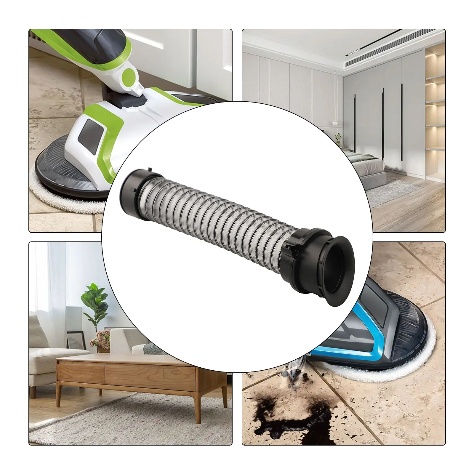 1pcs Sewage Hose For Bissell 4st Generation Floor Scrubber Vacuum Threaded Pipe Sweeping Machine Replacement Accessories