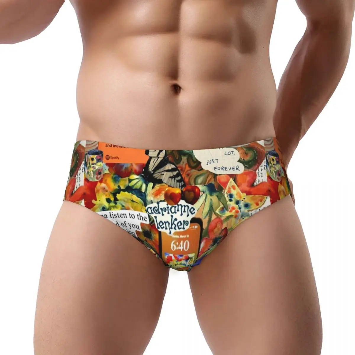 

Мужские трусы Adrianne Music Singer Lenker на заказ, нижнее белье, мужские эластичные трусы, трусы