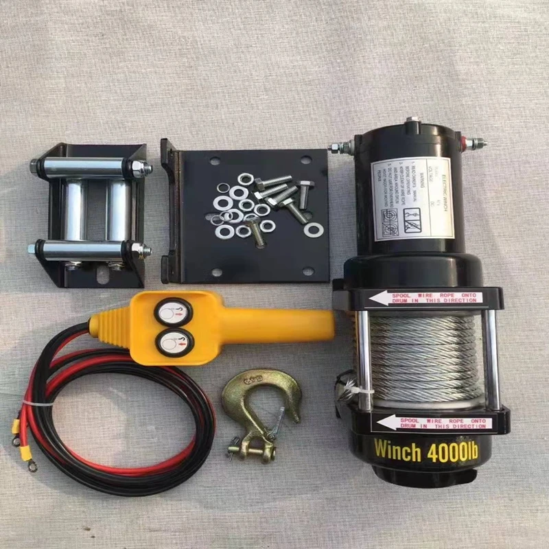 3500 Pounds 4000 Lb 6000 Lb 12V 24V 4X4 Electric Winch Wire Rope Electric Winch for Car